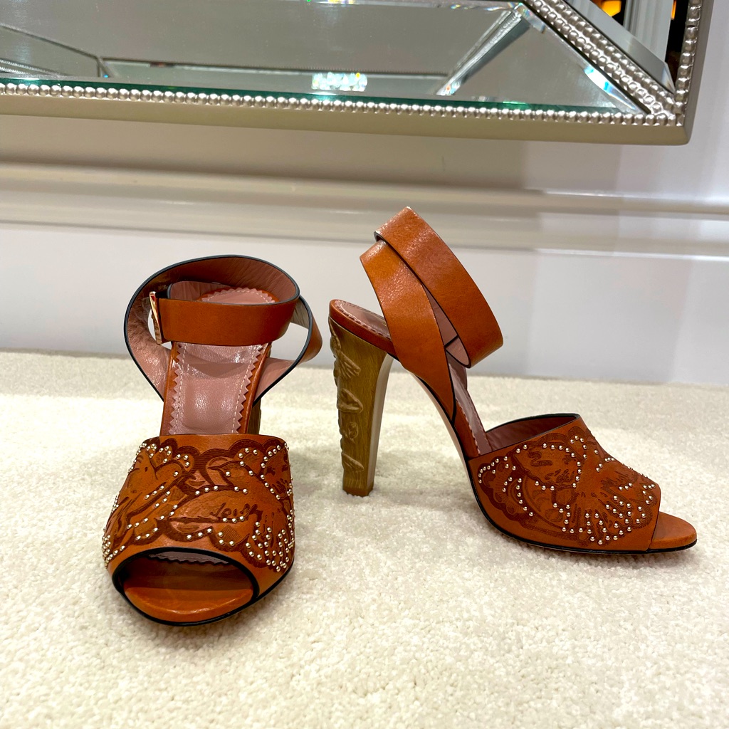 Red Valentino Sandle With Beautiful Wooden Heels